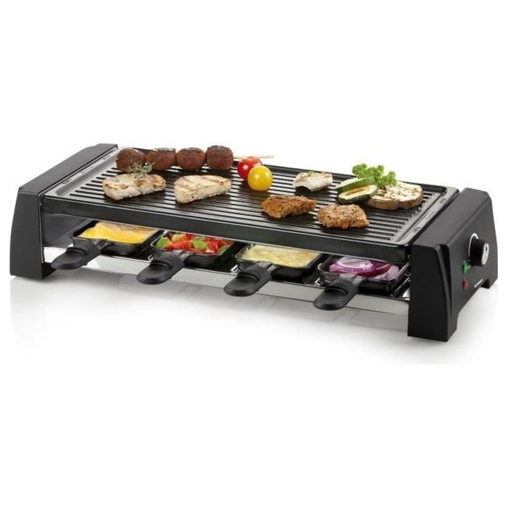 DOMO DO9189G Appareil a raclette 8 personnes - Noir DOMO DO9189G Appareil a raclette 8 personnes - Noir