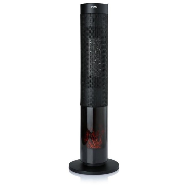 Chauffage céramique effet feu de bois - 2000 W - DOMO - DO7345H - 83,5 cm - Noir Chauffage céramique effet feu de bois - 2000 W - DOMO - DO7345H - 83,5 cm - Noir