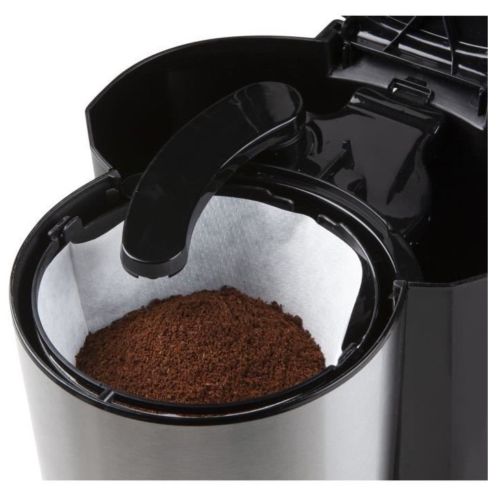 Cafetiere Filtre - DOMO - DO708K - 1000 W - 1,5 L - 12 tasses - Ecran LCD - Minuteur 24 h - Noir et acier inoxydable Cafetiere Filtre - DOMO - DO708K - 1000 W - 1,5 L - 12 tasses - Ecran LCD - Minuteur 24 h - Noir et acier inoxydable