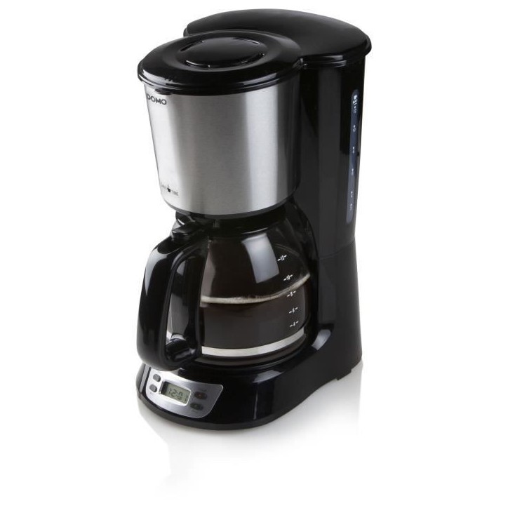 Cafetiere Filtre - DOMO - DO708K - 1000 W - 1,5 L - 12 tasses - Ecran LCD - Minuteur 24 h - Noir et acier inoxydable Cafetiere Filtre - DOMO - DO708K - 1000 W - 1,5 L - 12 tasses - Ecran LCD - Minuteur 24 h - Noir et acier inoxydable