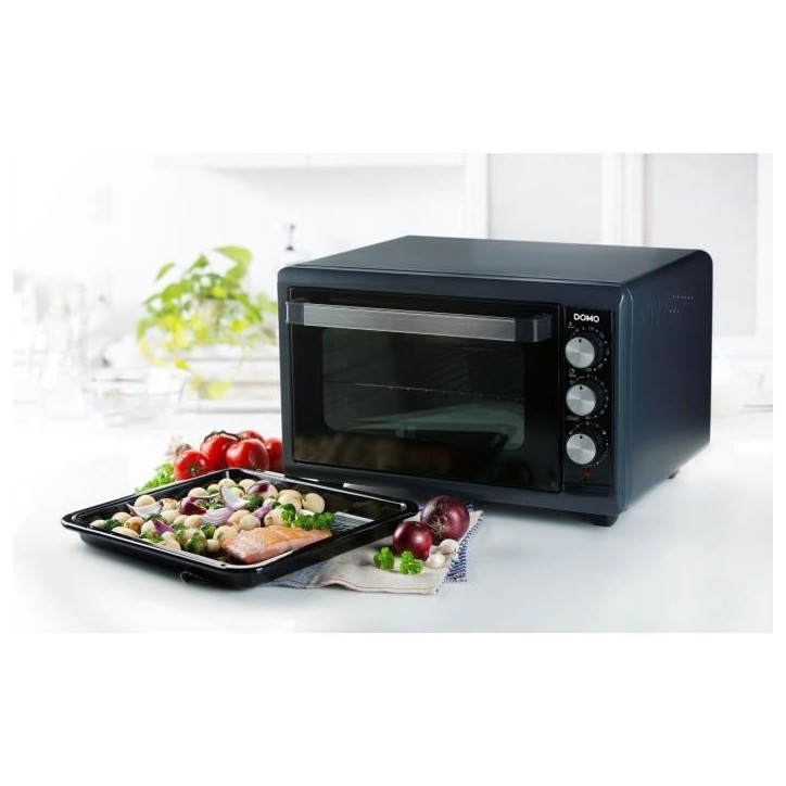 Mini four a convection - DOMO DO518GO - 38 L - Noir - 1300 W - Minuteur 90 min Mini four a convection - DOMO DO518GO - 38 L - Noir - 1300 W - Minuteur 90 min