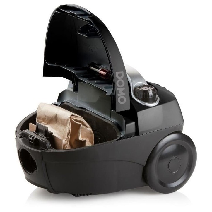 DOMO DO1033S - Aspirateur compact avec sac 450W - Filtre HEPA10. Rayon d'action 7m .Capacité de sac de 1,5L.Flexible plastique DOMO DO1033S - Aspirateur compact avec sac 450W - Filtre HEPA10. Rayon d'action 7m .Capacité de sac de 1,5L.Flexible plastique