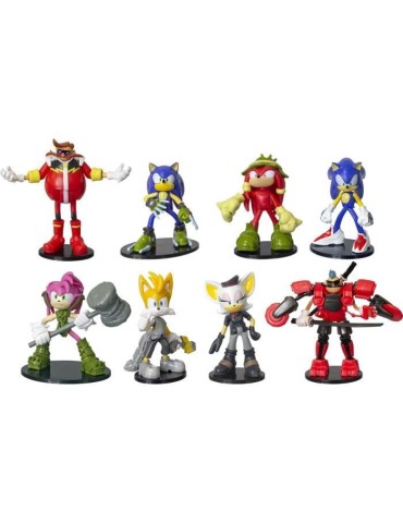 Figurines articulées SONIC - Collection de 8 personnages - 7,5 cm