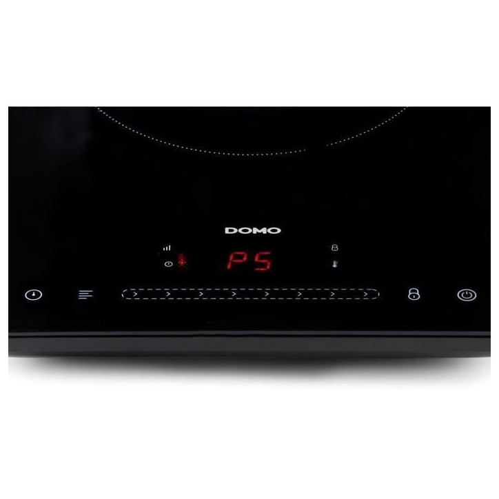DOMO DO332IP - Plaque a induction 1 feu - 2000W - Touchscreen - Minuteur numérique 3h - 8 niveaux de puissance - 20cm