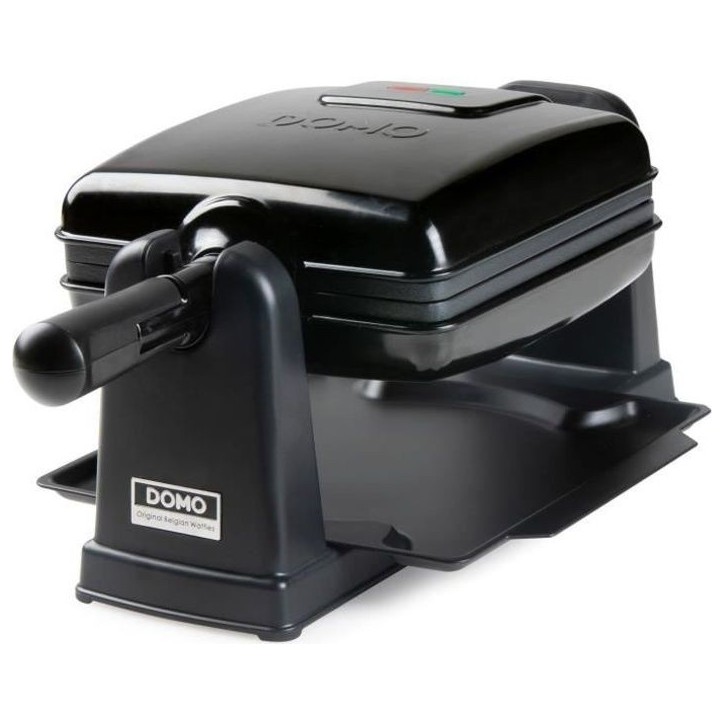 DOMO Gaufrier rotatif - DO9224W - Rotatif a 180° - Revetement anti-adhésif - Poignée cool-touch - 2 personnes