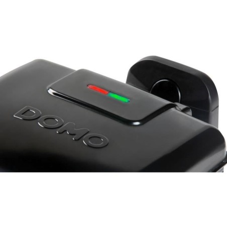 DOMO Gaufrier rotatif - DO9224W - Rotatif a 180° - Revetement anti-adhésif - Poignée cool-touch - 2 personnes