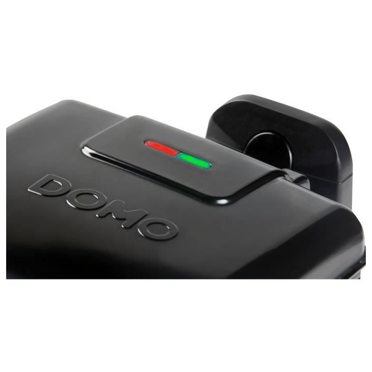 DOMO Gaufrier rotatif - DO9224W - Rotatif a 180° - Revetement anti-adhésif - Poignée cool-touch - 2 personnes