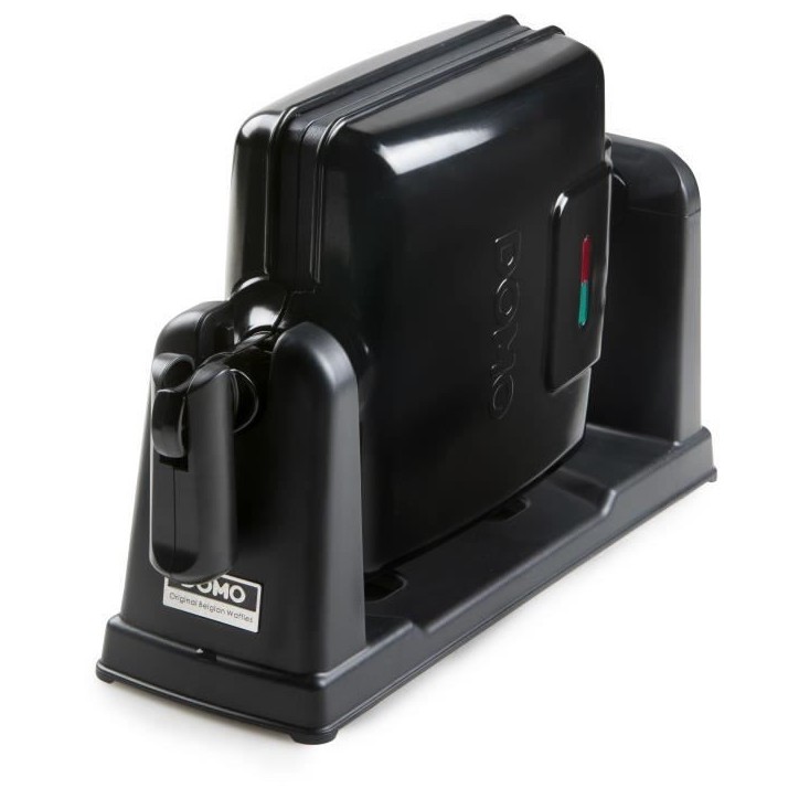 DOMO Gaufrier rotatif - DO9224W - Rotatif a 180° - Revetement anti-adhésif - Poignée cool-touch - 2 personnes