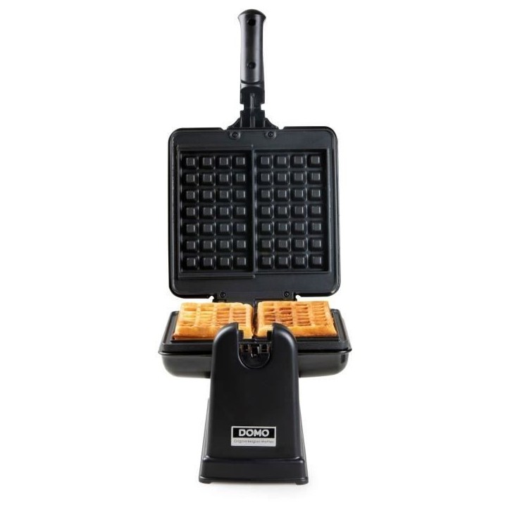 DOMO Gaufrier rotatif - DO9224W - Rotatif a 180° - Revetement anti-adhésif - Poignée cool-touch - 2 personnes