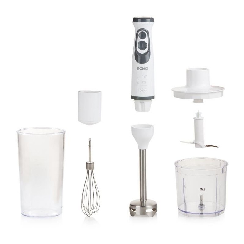 Ensemble Mixeur - DOMO - DO1089M - 600 W - Vitesse variable + Turbo - Ensemble Mixeur - DOMO - DO1089M - 600 W - Vitesse variable + Turbo -