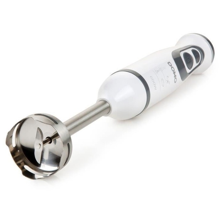 Ensemble Mixeur - DOMO - DO1089M - 600 W - Vitesse variable + Turbo - Mixeur plongeur, fouet, hachoir, verre gradué - Blanc