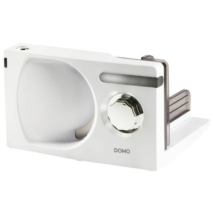Trancheuse - DOMO - diametre 17cm - Réglage coupe 1 a 15 mm - 120W Trancheuse - DOMO - diametre 17cm - Réglage coupe 1 a 15 mm - 120W