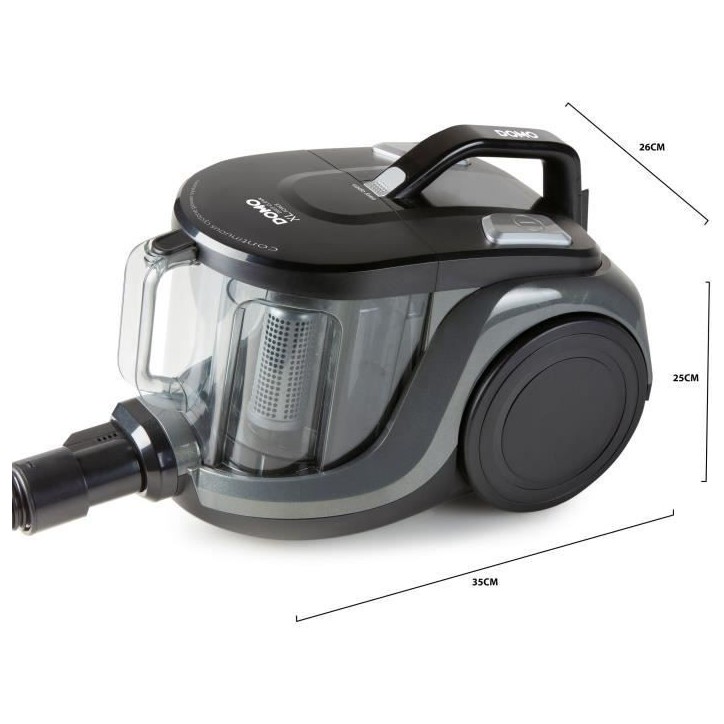 DOMO DO7295S - Aspirateur Traineau sans sac - Systeme cyclonique - Nouvelle brosse Deep clean - Réservoir a poussiere 2,5l DOMO DO7295S - Aspirateur Traineau sans sac - Systeme cyclonique - Nouvelle brosse Deep clean - Réservoir a poussiere 2,5l
