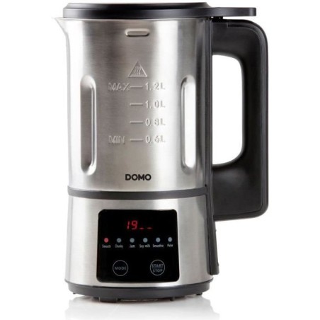 Blender chauffant DOMO - Inox – 1,2 L - 6 programmes – 800 Watt