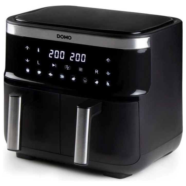 Friteuse a air chaud DOMO - DO537FR - 2 x 4 L - 85° a 200° - 8 programmes automatiques Friteuse a air chaud DOMO - DO537FR - 2 x 4 L - 85° a 200° - 8 programmes automatiques