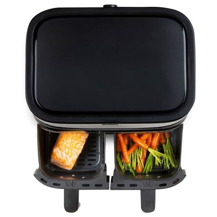 Friteuse a air chaud DOMO - DO537FR - 2 x 4 L - 85° a 200° - 8 programmes automatiques Friteuse a air chaud DOMO - DO537FR - 2 x 4 L - 85° a 200° - 8 programmes automatiques