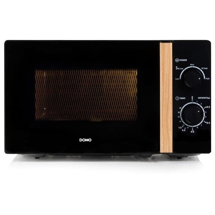 Four micro-ondes DOMO DO2820 - 20L - 700W - Minuterie 35mn - Fonction décongélation - L44 x P35,8 x H 25,8 cm - Noir finition Four micro-ondes DOMO DO2820 - 20L - 700W - Minuterie 35mn - Fonction décongélation - L44 x P35,8 x H 25,8 cm - Noir finition