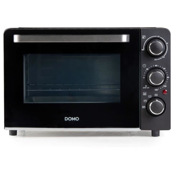 Mini four électrique DOMO DO807GO - 20 L - noir - chaleur haut et bas - minuterie 120 min - 1300W Mini four électrique DOMO DO807GO - 20 L - noir - chaleur haut et bas - minuterie 120 min - 1300W