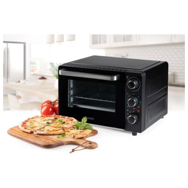 Mini four électrique DOMO DO807GO - 20 L - noir - chaleur haut et bas - minuterie 120 min - 1300W Mini four électrique DOMO DO807GO - 20 L - noir - chaleur haut et bas - minuterie 120 min - 1300W