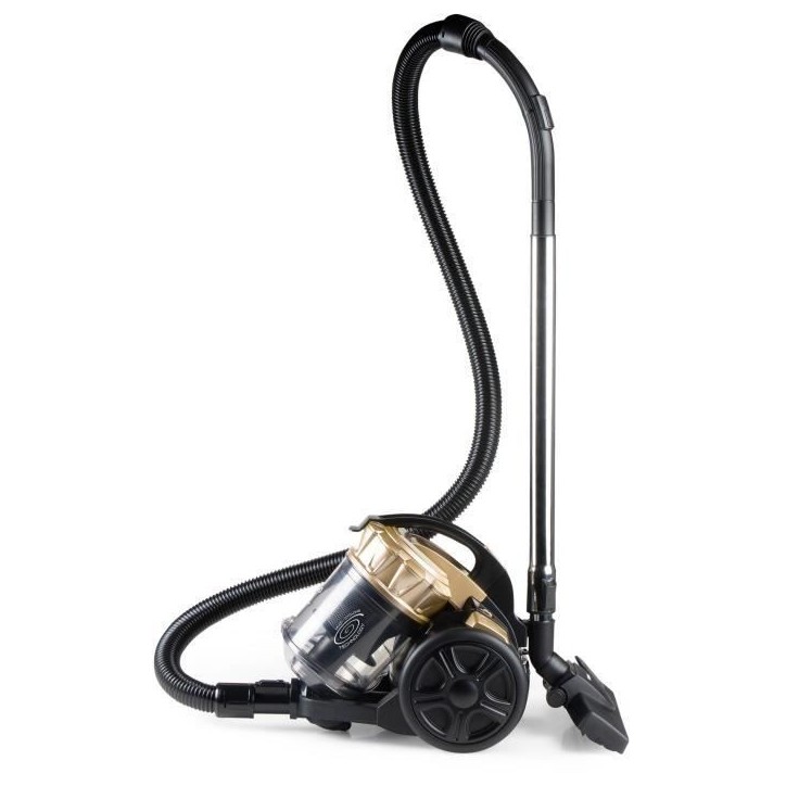 Aspirateur traineau sans sac - DOMO - DO7297S - 700 W - 2,5 L - 79 dB - Noir / Or Aspirateur traineau sans sac - DOMO - DO7297S - 700 W - 2,5 L - 79 dB - Noir / Or