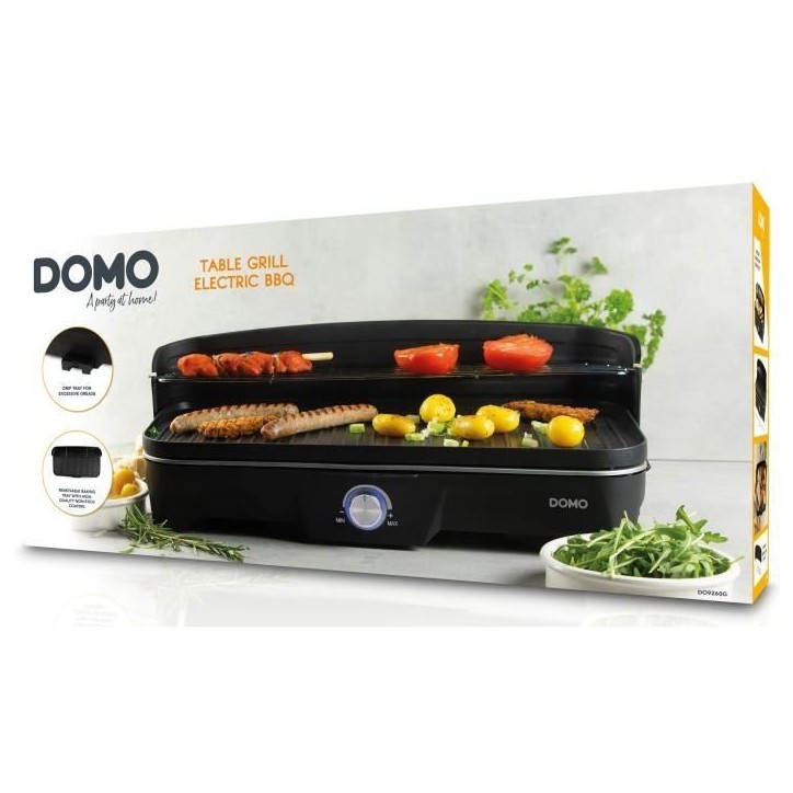 Grill de table - BBQ Electrique - DOMO - DO9260G - 2200W Grill de table - BBQ Electrique - DOMO - DO9260G - 2200W