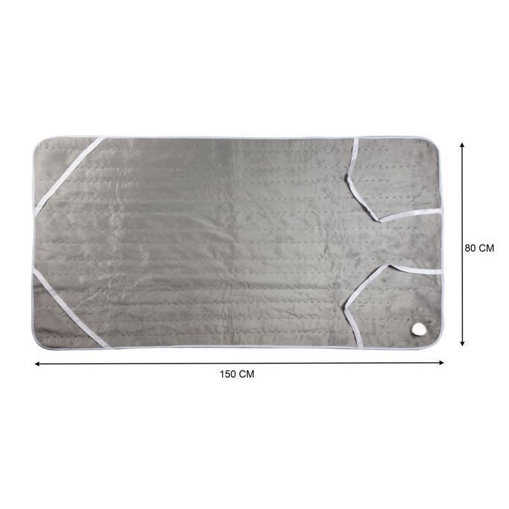 Chauffe-lit électrique 1 personne DOMO - 6 Niveaux de chaleur - Molleton de flanelle - 150x80 cm - Gris Chauffe-lit électrique 1 personne DOMO - 6 Niveaux de chaleur - Molleton de flanelle - 150x80 cm - Gris