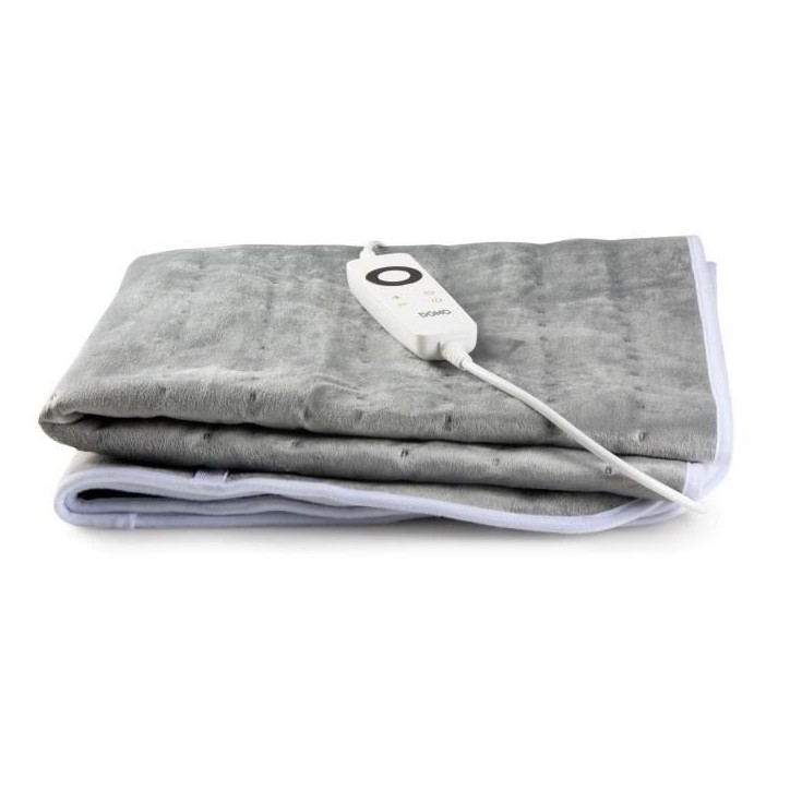 Chauffe-lit électrique 1 personne DOMO - 6 Niveaux de chaleur - Molleton de flanelle - 150x80 cm - Gris Chauffe-lit électrique 1 personne DOMO - 6 Niveaux de chaleur - Molleton de flanelle - 150x80 cm - Gris