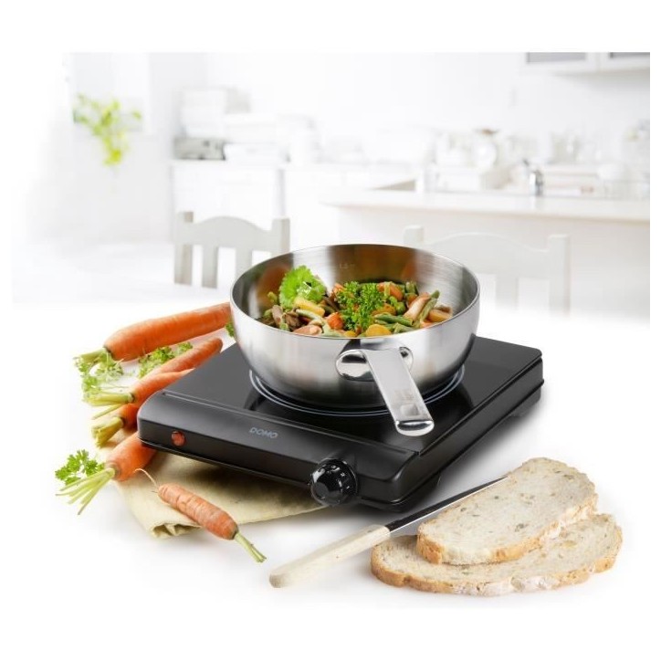 Plaque de cuisson céramique - DOMO - 1 feu - 25,3 x 28,7 x 7 cm - DO30111KP Plaque de cuisson céramique - DOMO - 1 feu - 25,3 x 28,7 x 7 cm - DO30111KP