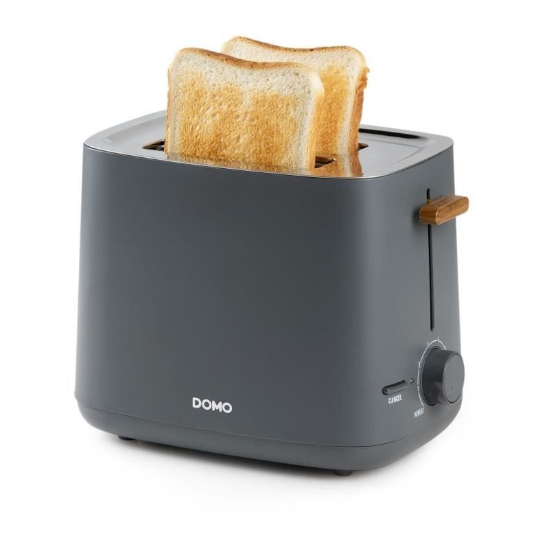 Grille-pain électrique - DOMO - DO965T - 1000 W - 2 fentes - Noir
