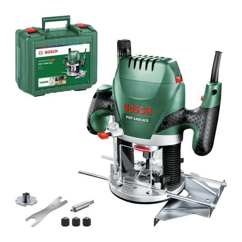 Défonceuse Bosch - POF 1400 ACE (1400W, livrée avec set d'accessoire Défonceuse Bosch - POF 1400 ACE (1400W, livrée avec set d'accessoire