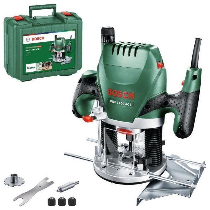Défonceuse Bosch - POF 1400 ACE (1400W, livrée avec set d'accessoires)
