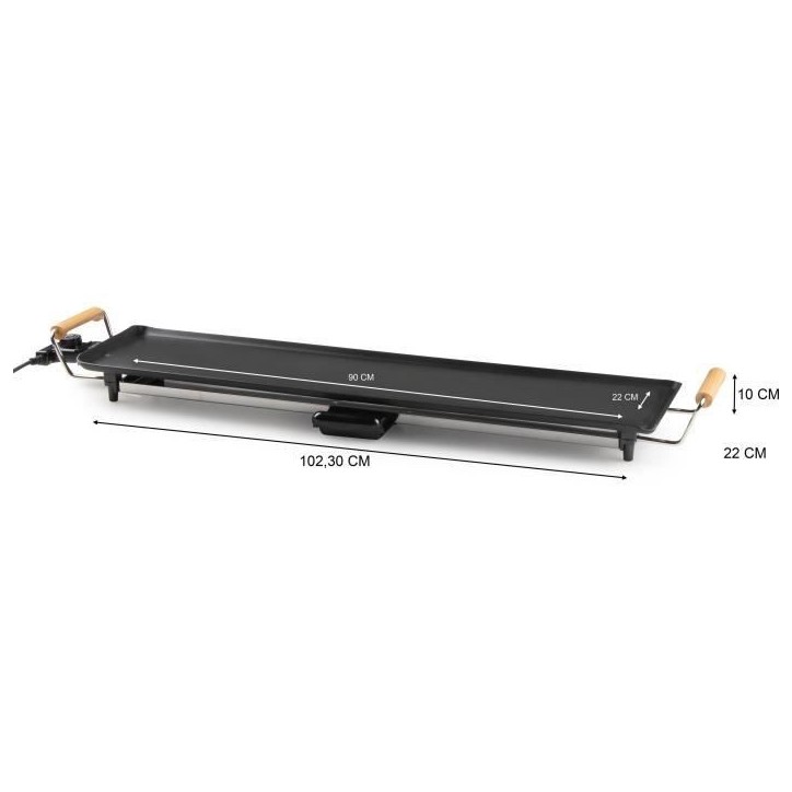 Plancha XXL - DOMO - DO8313TP - 1800 W - 90 x 22 cm - Noir Plancha XXL - DOMO - DO8313TP - 1800 W - 90 x 22 cm - Noir