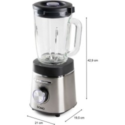Blender - DOMO - DO740BL - High speed - 1400 W - 1,75 L - Gris
