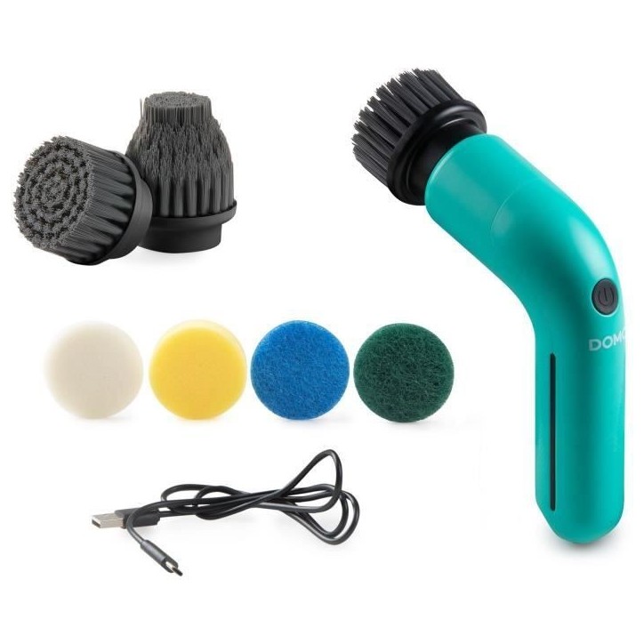 Brosse de nettoyage rotative sans fil - DOMO - DO248SB - 3,7 V - 60 min - 2 vitesses - Bleu Brosse de nettoyage rotative sans fil - DOMO - DO248SB - 3,7 V - 60 min - 2 vitesses - Bleu