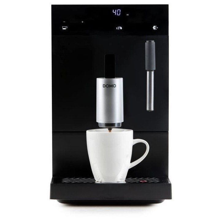 Machine a expresso automatique avec broyeur - DOMO - DO1150K - 1350 W - 19 bar - 125 g café - Noir Machine a expresso automatique avec broyeur - DOMO - DO1150K - 1350 W - 19 bar - 125 g café - Noir