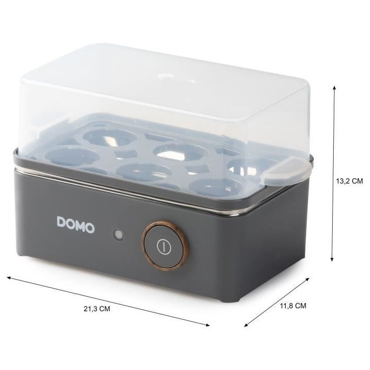 Cuiseur a oeufs - DOMO - DO9283EK - 400 W - 6 oeufs - Gris Cuiseur a oeufs - DOMO - DO9283EK - 400 W - 6 oeufs - Gris