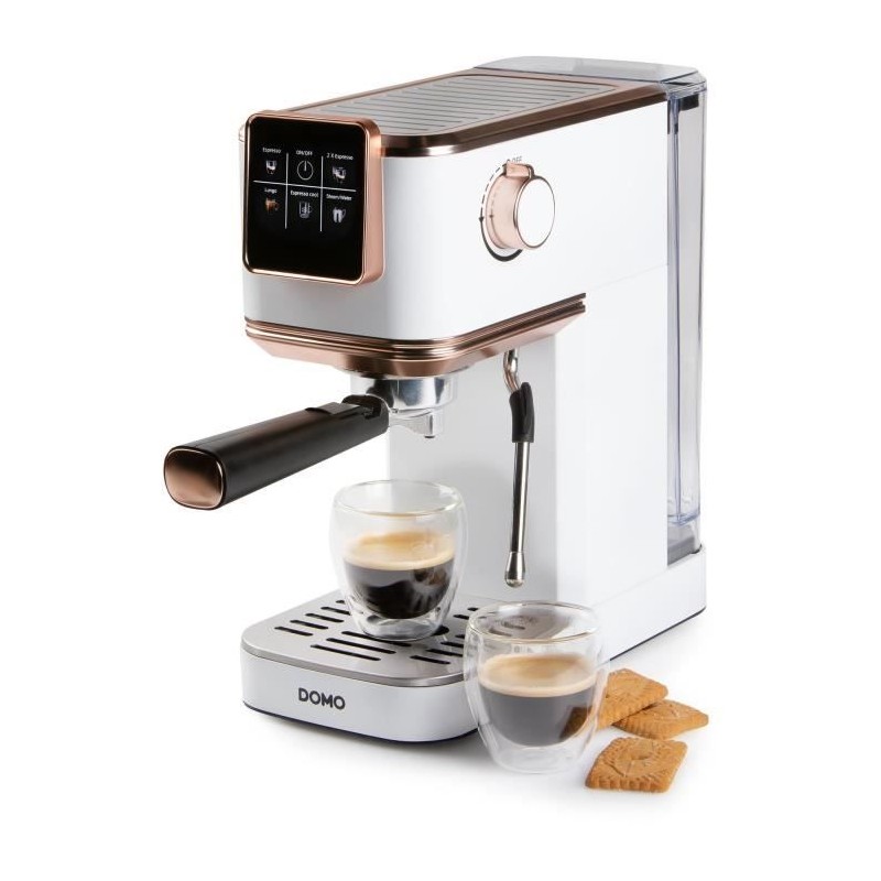 Machine a expresso 3 en 1 - DOMO - DO746K - 1350 W - 20 Bar - Blanc / Machine a expresso 3 en 1 - DOMO - DO746K - 1350 W - 20 Bar - Blanc /