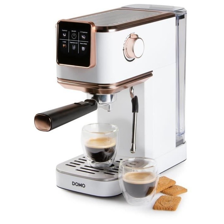 Machine a expresso 3 en 1 - DOMO - DO746K - 1350 W - 20 Bar - Blanc / Rose Machine a expresso 3 en 1 - DOMO - DO746K - 1350 W - 20 Bar - Blanc / Rose