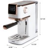 Machine a expresso 3 en 1 - DOMO - DO746K - 1350 W - 20 Bar - Blanc /