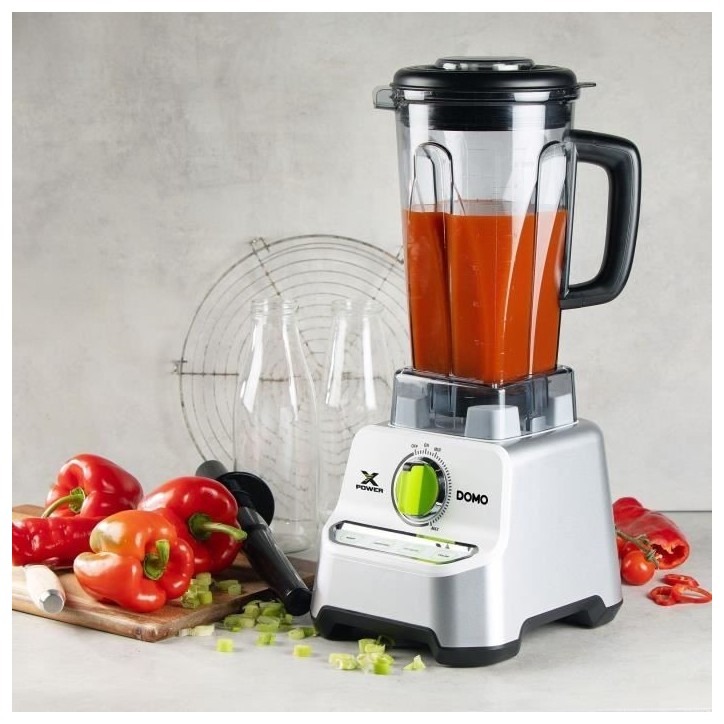 Blender XPOWER - DOMO - DO747BL - 1500 W - 2 L - Gris Blender XPOWER - DOMO - DO747BL - 1500 W - 2 L - Gris