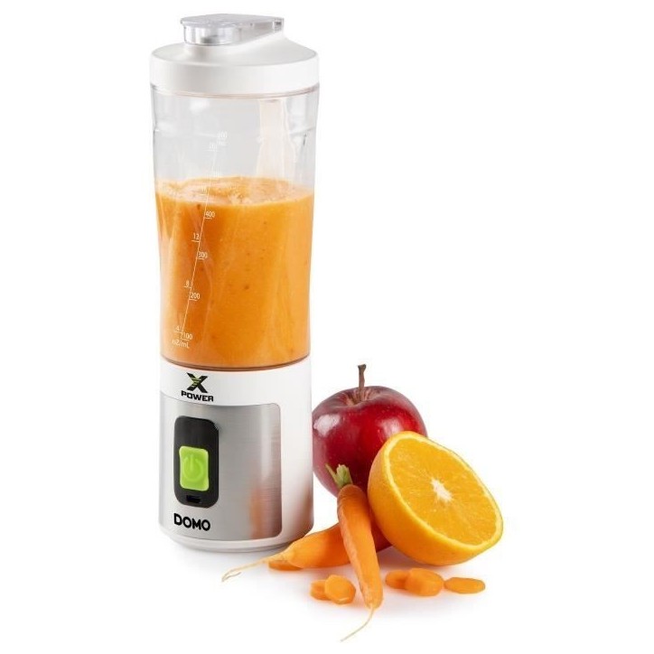 Blender portable sans fil - DOMO - DO752BL - XPOWER - 120 W - 600 ml - Blanc