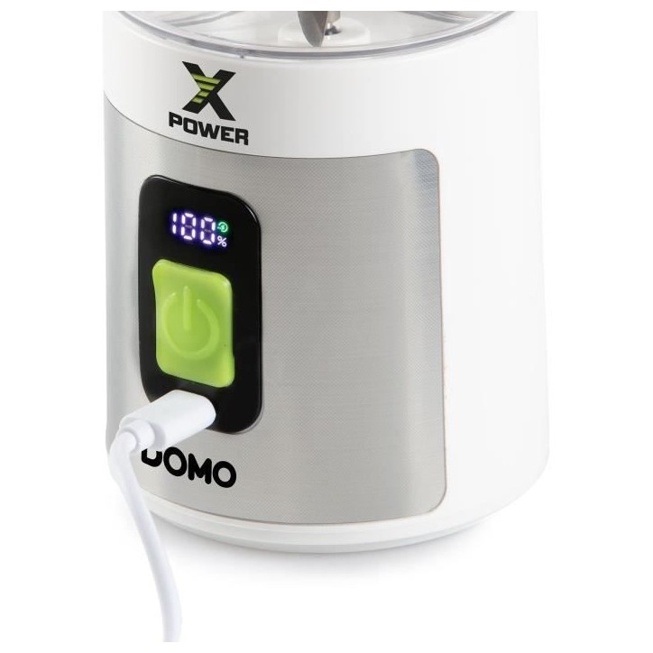 Blender portable sans fil - DOMO - DO752BL - XPOWER - 120 W - 600 ml - Blanc