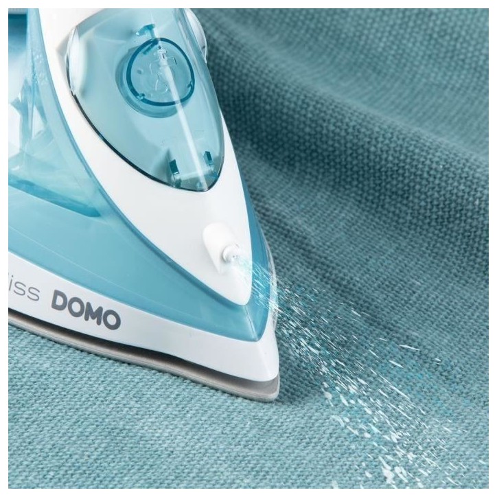 Fer a repasser vapeur - DOMO - DO7060S CeraGliss - 2400 W - 40 g/min - 320 ml - Bleu / Blanc