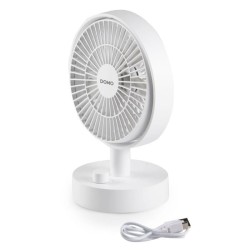 Ventilateur de table - DOMO - Li-ion batt. 5V - Rechargeable USB - Dia
