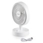 Ventilateur de table - DOMO - Li-ion batt. 5V - Rechargeable USB - Diametre 15 cm - 10 vitesses