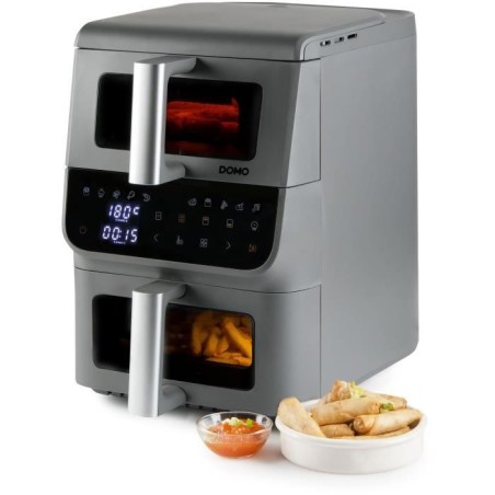 Friteuse sans huile - DOMO - Airfryer DO550FR - Double cuve 3.5 L + 6,