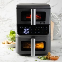 Friteuse sans huile - DOMO - Airfryer DO550FR - Double cuve 3.5 L + 6,