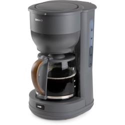 Cafetiere filtre - DOMO - DO754K - 1,25 L - 10 tasses - Gris / Bois