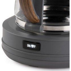Cafetiere filtre - DOMO - DO754K - 1,25 L - 10 tasses - Gris / Bois