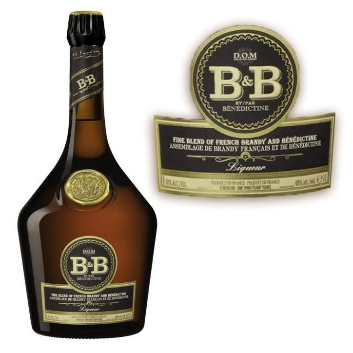 Liqueur Benedictine B&B - Liqueur de Benedictine & Cognac - France - 40%vol - 100cl